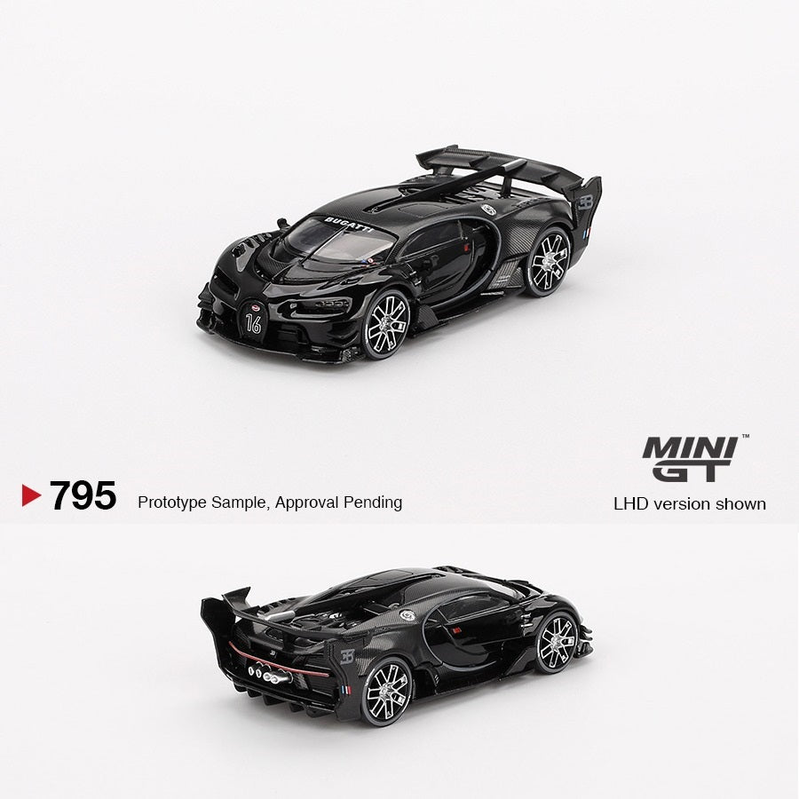 MINI GT 1/64 Bugatti Vision Gran Turismo Black  MGT00795-L