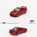 PREORDER MINI GT 1/64 Nissan Skyline GT-R (R34)  V-Spec Active Red MGT00796-R (Approx. Release Date : Q4 2024 subject to manufacturer's final decision)