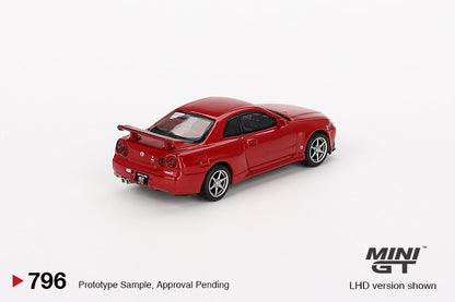 MINI GT 1/64 Nissan Skyline GT-R (R34)  V-Spec Active Red MGT00796-R (