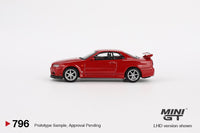 PREORDER MINI GT 1/64 Nissan Skyline GT-R (R34)  V-Spec Active Red MGT00796-R (Approx. Release Date : Q4 2024 subject to manufacturer's final decision)