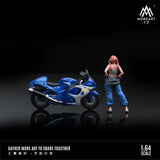 PREORDER MOREART 1/64 Suzuki Hayabusa Motorcycle Set - Blue MO222072 (Approx. Release Date : September 2024 subject to manufacturer's final decision)