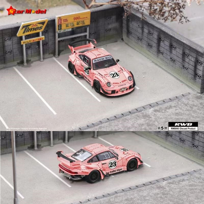 Star Model 1/64 RWB 993 GT Wing - Pink Pig