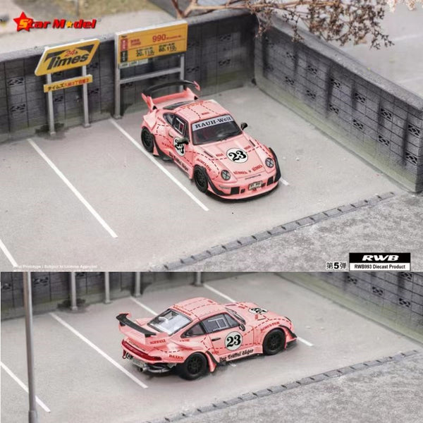PREORDER Star Model 1/64 RWB 993 GT Wing - Pink Pig (Approx. Release Date: September 2024 and subject to the manufacturer's final decision)