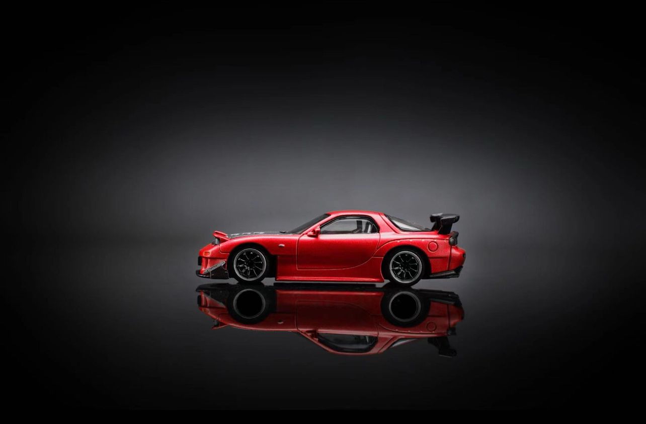 POPRACE 003 ENIGMA RX-7 チェイス CHASE ! Pop Race 1:64 Mazda Rx7 Widebody Red #003 Enigma Exclusive