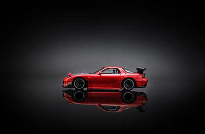POPRACE 1/64 Mazda RX7 Widebody Metallic Red (enigma Exclusive Edition) PRE003