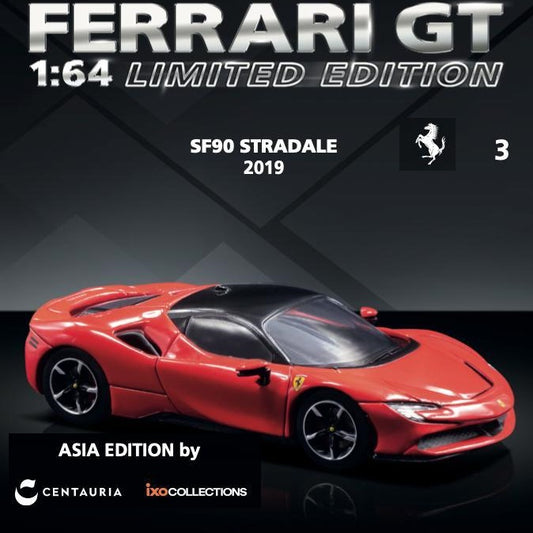 CENTAURIA 1/64 FERRARI SF90 STRADALE 2019 with Magazine - English Version FSD.I.003-E