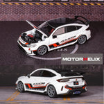 PREORDER MOTORHELIX 1/64 Honda Civic Type R FL5 J's Racing - White/Red (Approx. Release Date: SEPTEMBER 2024 and subject to the manufacturer's final decision)