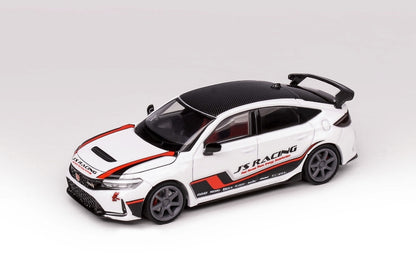 PREORDER MOTORHELIX 1/64 Honda Civic Type R FL5 J's Racing - White/Red (Approx. Release Date: SEPTEMBER 2024 and subject to the manufacturer's final decision)