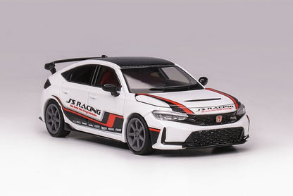 PREORDER MOTORHELIX 1/64 Honda Civic Type R FL5 J's Racing - White/Red (Approx. Release Date: SEPTEMBER 2024 and subject to the manufacturer's final decision)
