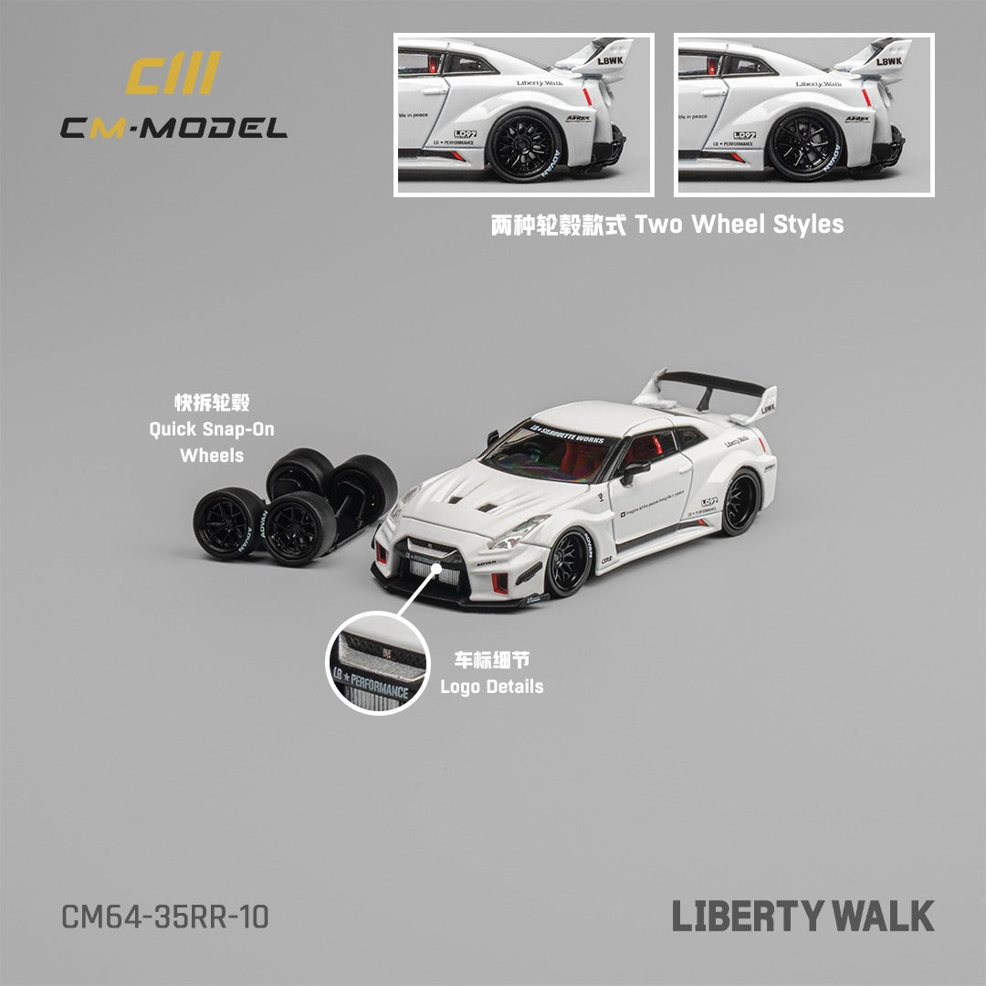 CM MODEL 1/64 Nissan LBWK Supersilhouette 35GT-RR White CM64-35RR-10