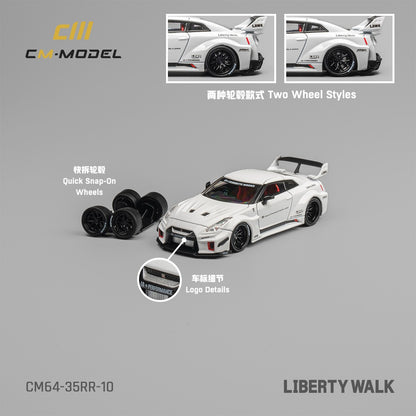 CM MODEL 1/64 Nissan LBWK Supersilhouette 35GT-RR White CM64-35RR-10