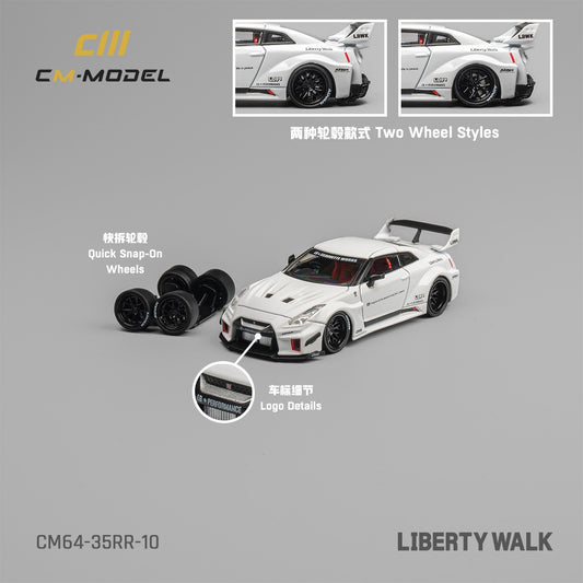 CM MODEL 1/64 Nissan LBWK Supersilhouette 35GT-RR White CM64-35RR-10