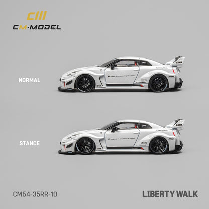 CM MODEL 1/64 Nissan LBWK Supersilhouette 35GT-RR White CM64-35RR-10