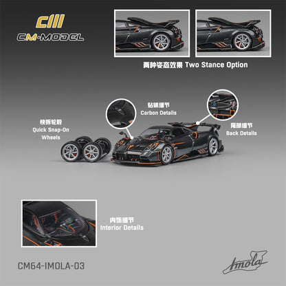 CM MODEL 1/64 Pagani Imola Metallic Gray CM64- IMOLA-03