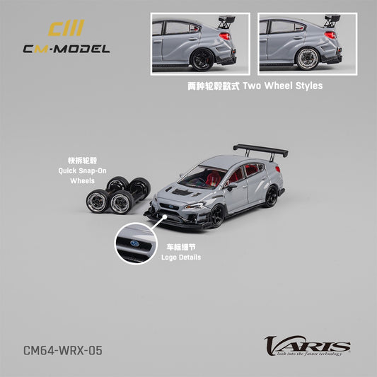 CM MODEL 1/64 Subaru WRX Varis Widebody 2.0 Gray CM64-WRX-05