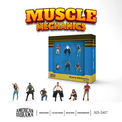 AMERICAN DIORAMA 1/64 Figure Set - Muscle Mechanics AD-2417