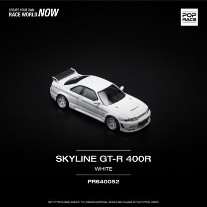 POPRACE 1/64 NISSAN GT-R R33 NISMO 400R - WHITE PR640052