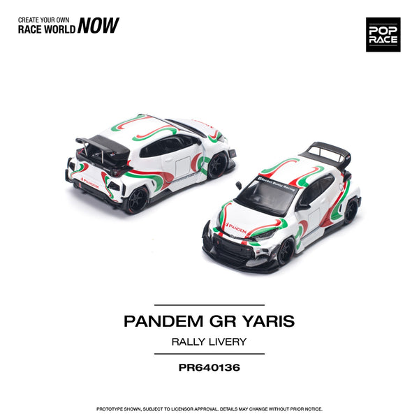 PREORDER POPRACE 1/64 PANDEM GR YARIS - RALLY LIVERY PR640136 (Approx. Release Date: Q4 2024 and subject to the manufacturer's final decision)