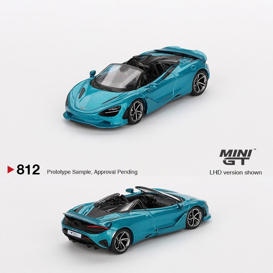 MINI GT 1/64 McLaren 750S Spider Belize Blue MGT00812-L