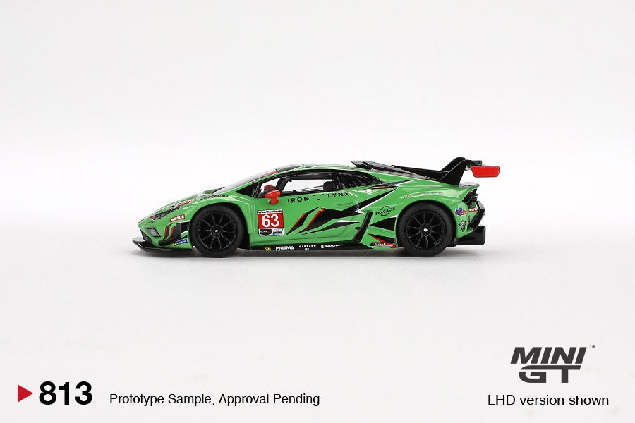 MINI GT 1/64 Lamborghini Huracán GT3 EVO2 #63 Iron Lynx  IMSA 2023  Daytona 24 Hrs. MGT00813-L