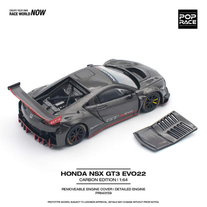 POPRACE 1/64 HONDA NSX GT3 EVO22 CARBON EDITION PR640159