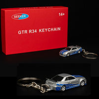 PREORDER SEEKER 1/87 Fast & Furious R34 Silver Keychain (Approx. Release Date: SEPTEMBER 2024 and subject to the manufacturer's final decision)