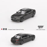 PREORDER MINI GT 1/64 BMW i7 xDrive60 Dravit Grey LHD MGT00818-L (Approx. Release Date : Q4 2024 subject to manufacturer's final decision)