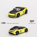 PREORDER MINI GT 1/64 Nissan Z LB★NATION WORKS Ikazuchi Yellow LHD MGT00826-L (Approx. Release Date : Q4 2024 subject to manufacturer's final decision)