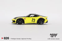 PREORDER MINI GT 1/64 Nissan Z LB★NATION WORKS Ikazuchi Yellow LHD MGT00826-L (Approx. Release Date : Q4 2024 subject to manufacturer's final decision)