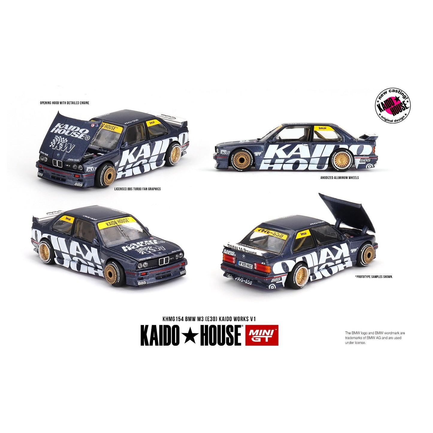 MINI GT x Kaido House 1/64 BMW M3 (E30) Kaido Works V1 KHMG154