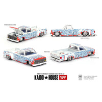 PREORDER MINI GT x Kaido House 1/64 Chevrolet Silverado Dually on Fire V2 KHMG157 (Approx. Release Date : Q4 2024 subject to manufacturer's final decision)