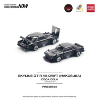 PREORDER POPRACE 1/64 SKYLINE GT-R V8 DRIFT (HAKOSUKA) COCA COLA ZERO CHROME BLACK PR640144 (Approx. Release Date: Q4 2024 and subject to the manufacturer's final decision)