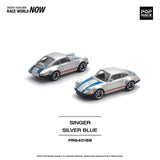 PREORDER POPRACE 1/64 SINGER SILVER/BLUE PR640188 (Approx. Release Date: Q4 2024 and subject to the manufacturer's final decision)