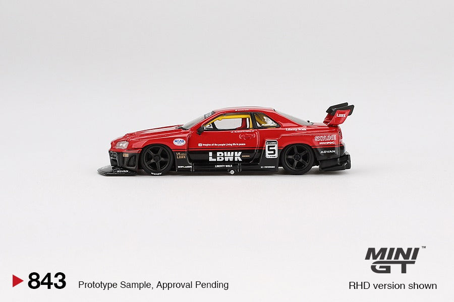 MINI GT Nissan LB-ER34 レッドy ブラジルコンベンション Brazil Exclusive Mini GT 1:64 Nissan LB-ER34 Super Silhouette