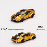 PREORDER MINI GT 1/64 LB-WORKS FORD MUSTANG LB Gold MGT00847-L (Approx. Release Date : Q1 2025 subject to manufacturer's final decision)