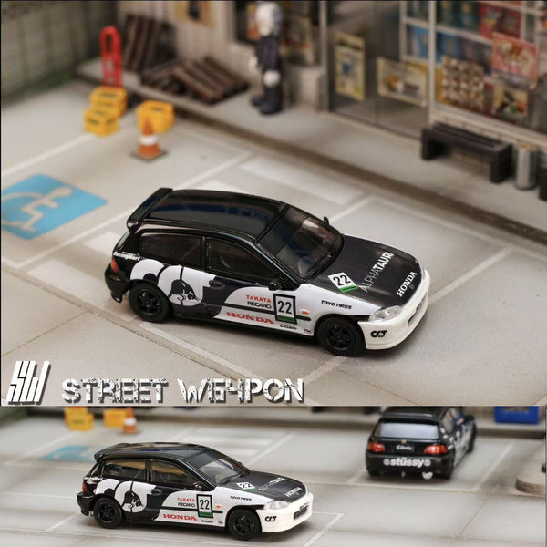 PREORDER Street Weapon 1/64 Honda Civic EG6 - Red Bull (Approx. Release Date : DEC 2024 subject to manufacturer's final decision)