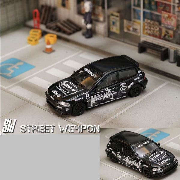 PREORDER Street Weapon 1/64 Honda Civic EG6 - STUSSY (Approx. Release Date : DEC 2024 subject to manufacturer's final decision)