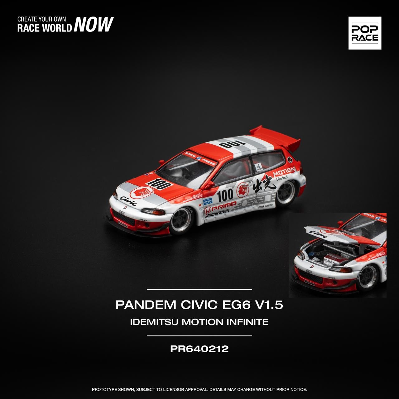 POPRACE 1/64 PANDEM CIVIC EG6 v1.5 IDEMITSU MOTION INFINITE