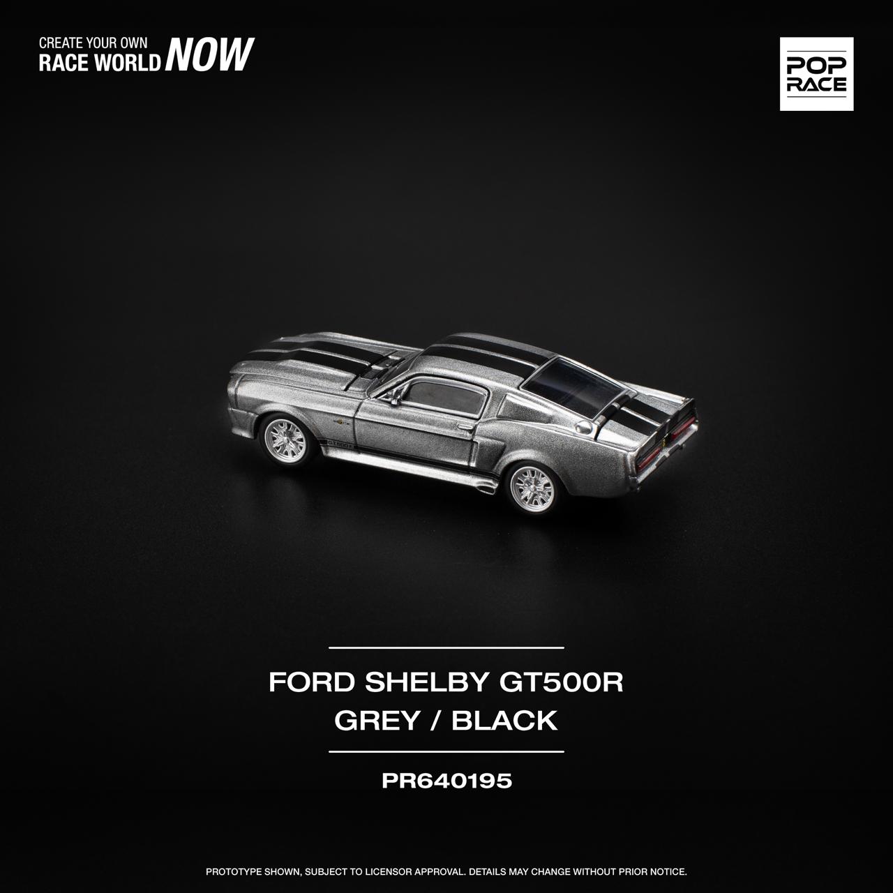 POPRACE 1/64  1967 SHELBY MUSTANG GT500 - GREY/BLACK PR640195