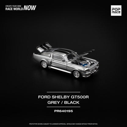 POPRACE 1/64  1967 SHELBY MUSTANG GT500 - GREY/BLACK PR640195