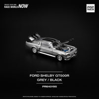 PREORDER POPRACE 1/64  1967 SHELBY MUSTANG GT500 - GREY/BLACK PR640195 (Approx. Release Date: Q1 2025 and subject to the manufacturer's final decision)