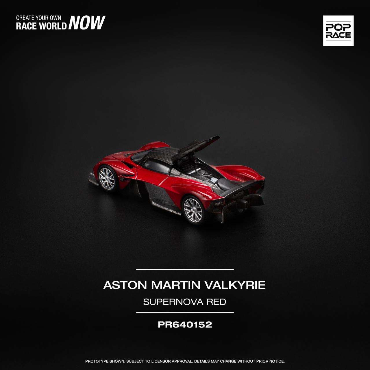 POPRACE 1/64  ASTON MARTIN VALKYRIE - SUPERNOVA RED PR640152