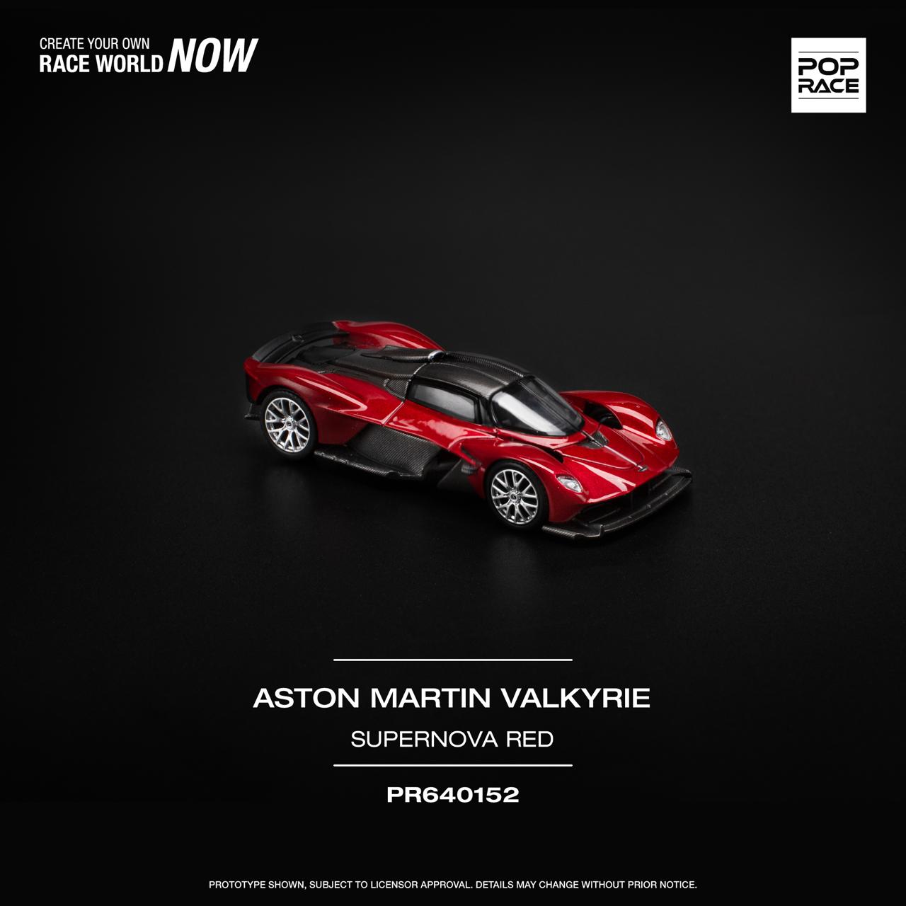 POPRACE 1/64  ASTON MARTIN VALKYRIE - SUPERNOVA RED PR640152