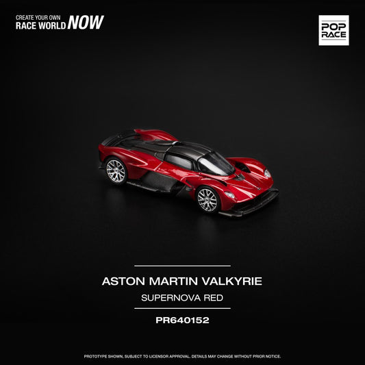 POPRACE 1/64  ASTON MARTIN VALKYRIE - SUPERNOVA RED PR640152
