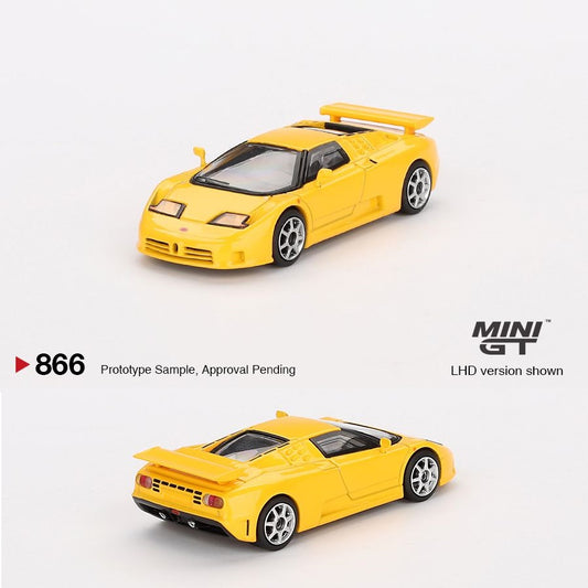 MINI GT 1/64 Bugati EB110 Super Sport Giallo Bugatti MGT00866-BL