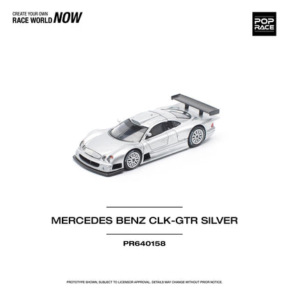 POPRACE 1/64 MERCEDES-BENZ AMG CLK GTR - SILVER PR640158
