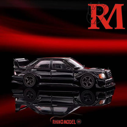 Rhino Model RM 1/64 Benz MERCEDES W201 190E - BLACK