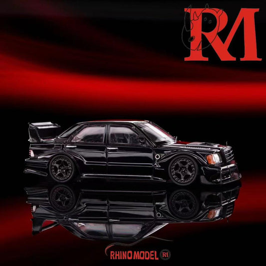 Rhino Model RM 1/64 Benz MERCEDES W201 190E - BLACK