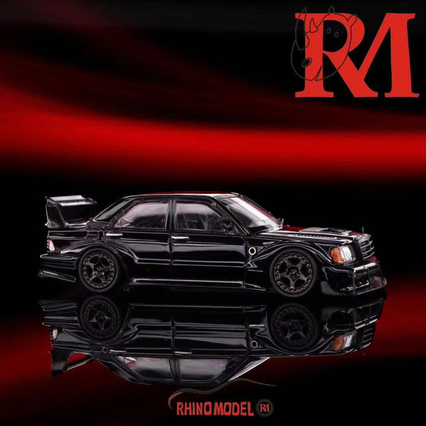 PREORDER Rhino Model RM 1/64 Benz MERCEDES W201 190E - BLACK (Approx. Release Date : DEC 2024 subject to manufacturer's final decision)