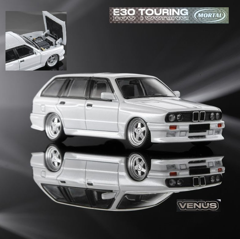 MORTAL 1/64 BMW E30 Touring Lowside Rider version VENUS WHITE